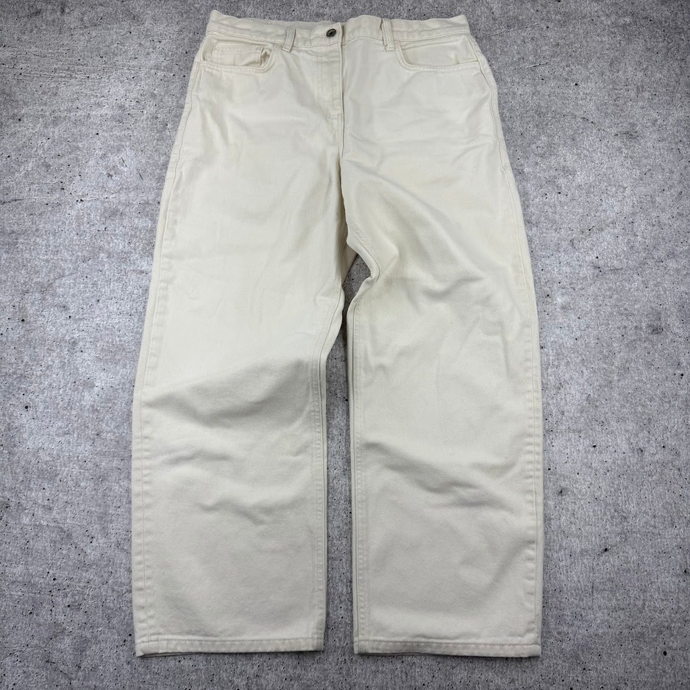 CollusionX 009 Extreme Dad High Rise Cream White Jeans Womens 32/28 Petite